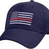 Rothco Headwear Navy Blue - Thin Red Line Flag Low Profile Cap