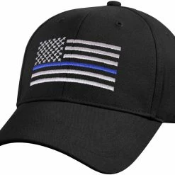 Rothco Kids - Black Low Profile Thin Blue Line Flag Cap Headwear