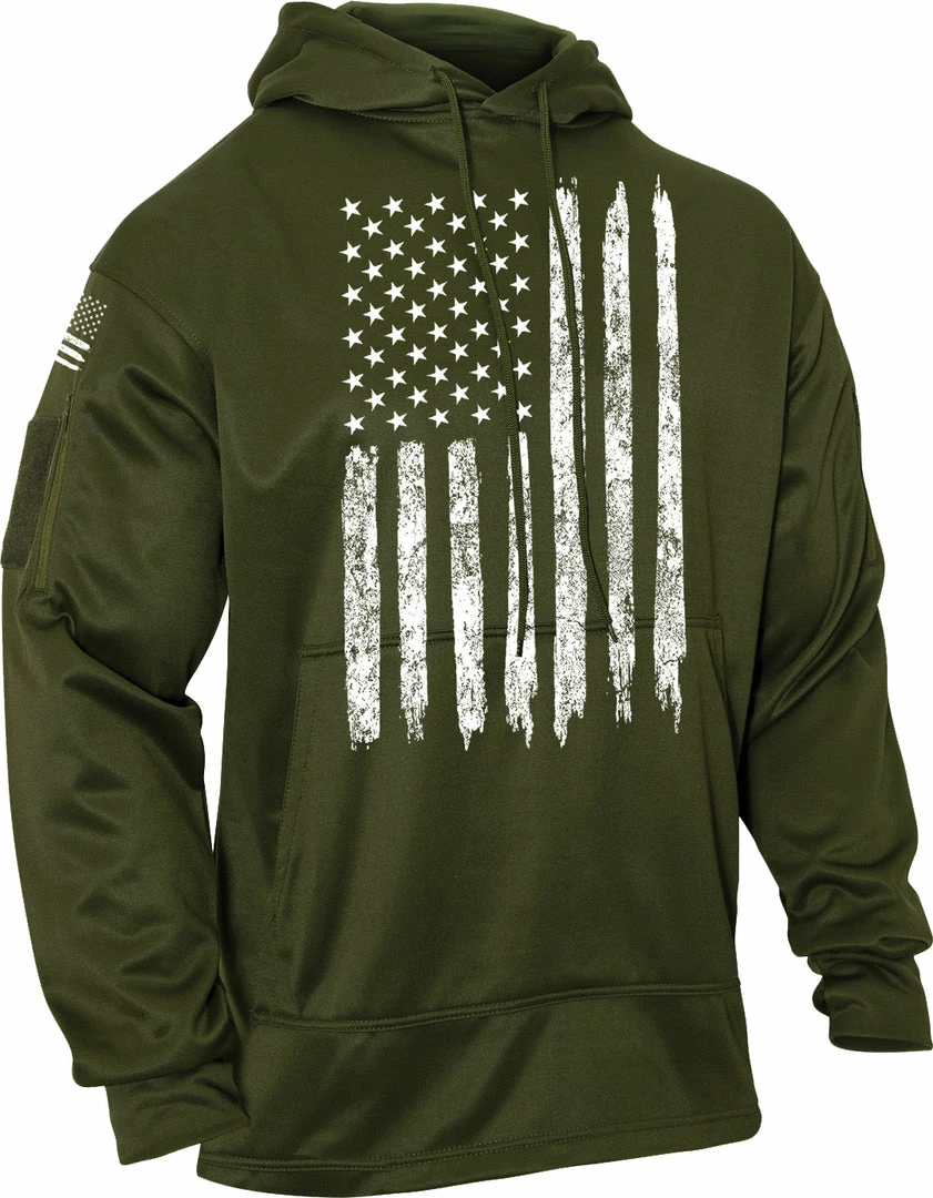 Army Navy Store Olive Drab - U.S. Flag Concealed Carry Hoodie 3 Army Navy Store Olive Drab - U.S. Flag Concealed Carry Hoodie