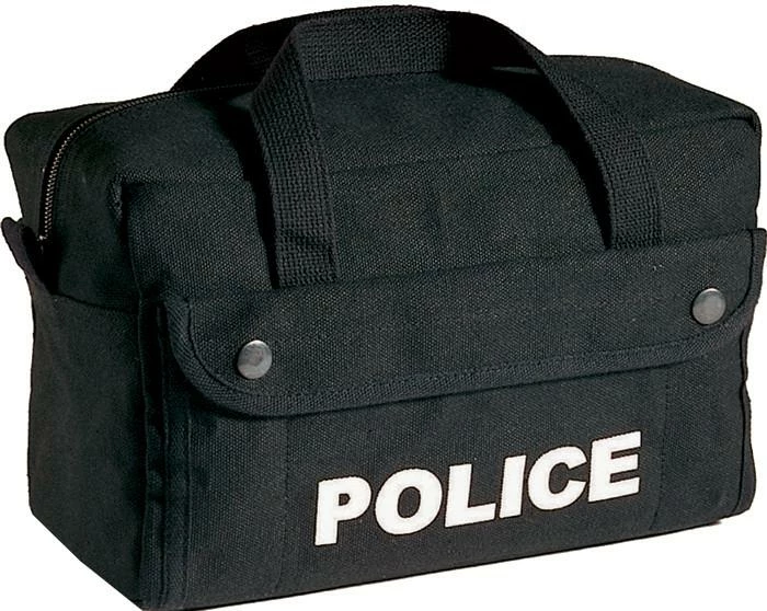 Rothco Bags Black - Law Enforcement POLICE Tactical Equipment Bag - Cotton Canvas 3 Rothco Bags Black - Law Enforcement POLICE Tactical Equipment Bag - Cotton Canvas