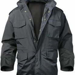 Rothco Black - Water Resistant M-65 Storm Jacket