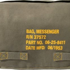 Army Navy Store Bags Olive Drab - Heavyweight Canvas Classic Messenger Bag With Military Stencil
