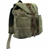 Rothco Olive Drab - Vintage Army Style Backpack With Leather Strap - Stonewashed 1 Rothco Olive Drab - Vintage Army Style Backpack With Leather Strap - Stonewashed