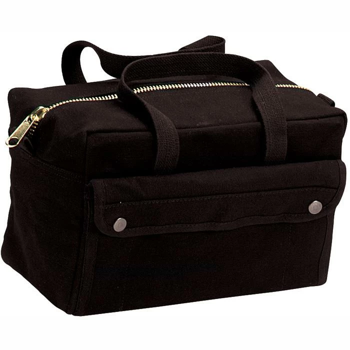 Rothco Bags Black - Military GI Style Mechanics Tool Bag With Brass Zipper - Cotton Canvas 3 Rothco Bags Black - Military GI Style Mechanics Tool Bag With Brass Zipper - Cotton Canvas