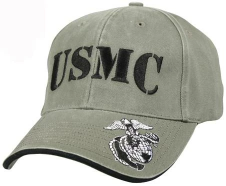 Rothco Headwear Olive Drab - Vintage USMC Low Profile Adjustable Baseball Cap 3 Rothco Headwear Olive Drab - Vintage USMC Low Profile Adjustable Baseball Cap