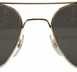 Gold Aviator Sunglasses Air Force Style American Optics Grey Lenses With Case