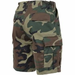 Rothco Woodland Camouflage - Military Cargo BDU Shorts - Polyester Cotton Twill