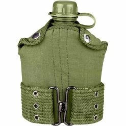 Rothco Olive Drab - Military GI Style 1 Quart Plastic Canteen With Pistol Belt Kit