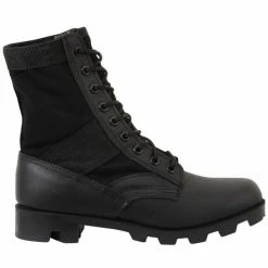 Rothco Black - Panama Sole Military Jungle Boots - Leather 8 In.