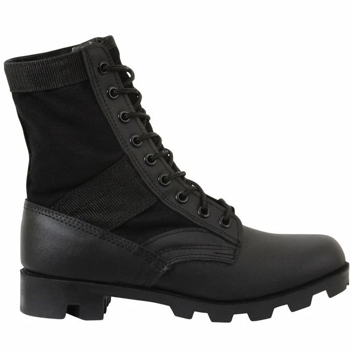 Rothco Black - Panama Sole Military Jungle Boots - Leather 8 In. 3 Rothco Black - Panama Sole Military Jungle Boots - Leather 8 In.