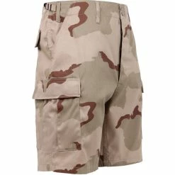 Rothco Tri-Color Desert Camouflage - Military Cargo BDU Shorts - Polyester Cotton Twill
