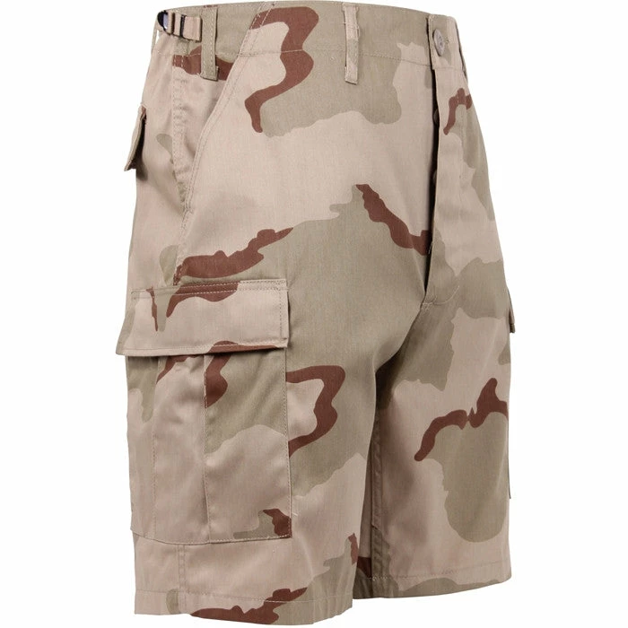 Rothco Tri-Color Desert Camouflage - Military Cargo BDU Shorts - Polyester Cotton Twill 4 Rothco Tri-Color Desert Camouflage - Military Cargo BDU Shorts - Polyester Cotton Twill