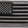Rothco Patches Black Silver - US Flag Sew On Patch