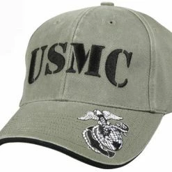 Army Navy Store Olive Drab - Vintage USMC Low Profile Adjustable Baseball Cap Headwear