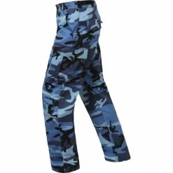 Rothco Sky Blue Camouflage - Military BDU Pants - Polyester Cotton Twill