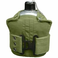 Rothco Aluminum Canteen With Olive Drab Pistol Belt Kit