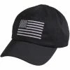 Rothco Black - US Flag Military Adjustable Tactical Operator Cap Headwear 1 Rothco Black - US Flag Military Adjustable Tactical Operator Cap Headwear