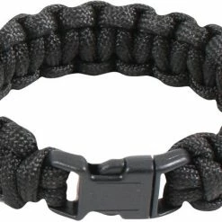 Rothco Paracord / Rope / Rappelling Gear Black - Cobra Weave Paracord Bracelet