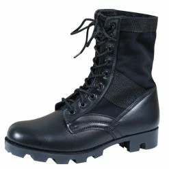 Rothco Black - Panama Sole Military Jungle Boots - Leather 8 In.