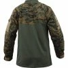Rothco Digital Woodland Camouflage - Military Tactical Lightweight Flame Resistant Combat Shirt