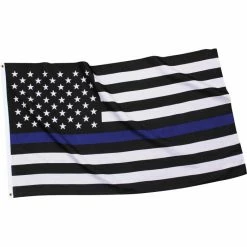 Army Navy Store US American Flag Thin Blue Line (Support The Police) Flag 3' X 5' Flags