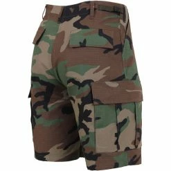 Rothco Woodland Camouflage - Military Cargo BDU Shorts - Cotton Ripstop
