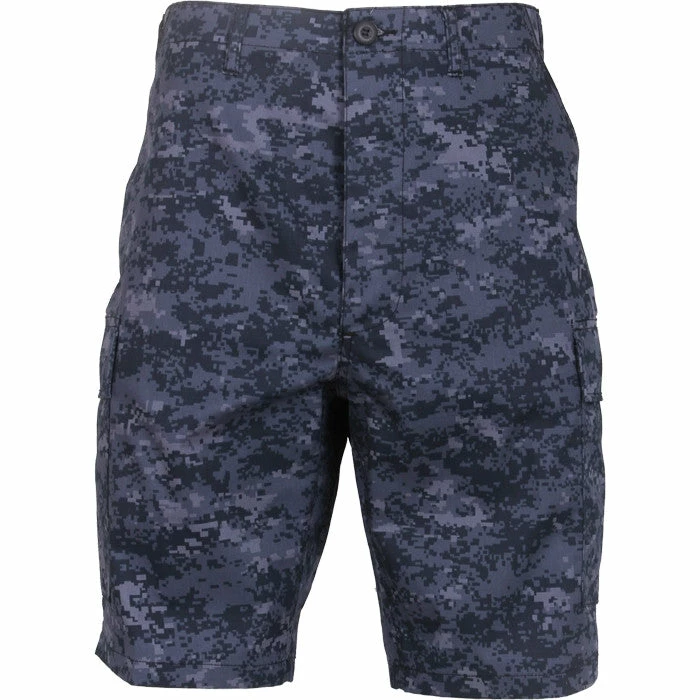 Rothco Digital Midnight Blue Camouflage - Military Cargo BDU Shorts (Polyester/Cotton Twill) 3 Rothco Digital Midnight Blue Camouflage - Military Cargo BDU Shorts (Polyester/Cotton Twill)