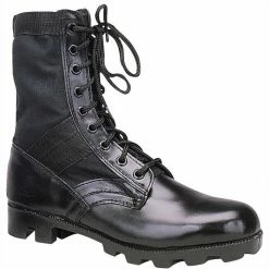 Rothco Black - Panama Sole GI Type Steel Toe Jungle Boots - Leather 8 In.