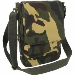 Army Navy Store Bags Woodland Camouflage - Vintage Canvas Military Tech Bag