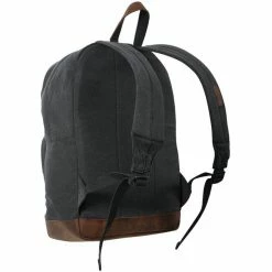 Rothco Black Brown - Vintage Canvas Teardrop Backpack With Leather Accents