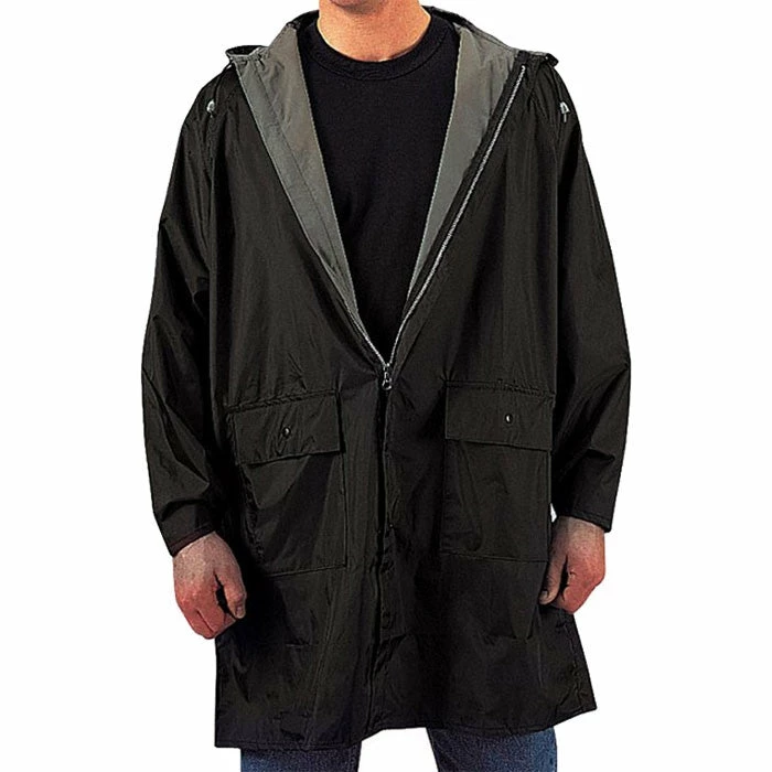 Rothco Jackets / Coats Black To Olive Drab - Reversible Mid Length Rain Parka 3 Rothco Jackets / Coats Black To Olive Drab - Reversible Mid Length Rain Parka