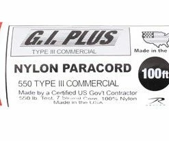 Rothco Paracord / Rope / Rappelling Gear Red - Military Grade 550 LB Tested Type III Paracord Rope 100' - Nylon USA Made