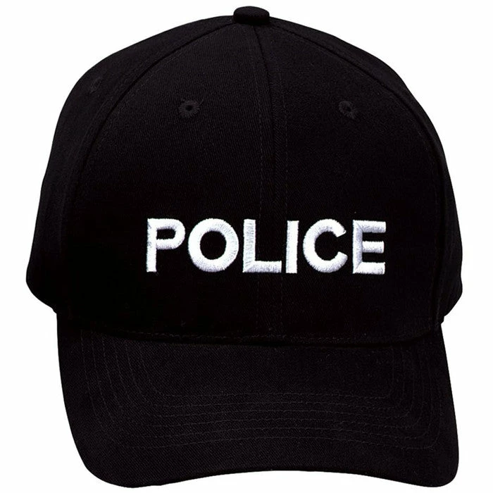 Rothco Black - Law Enforcment POLICE Adjustable Cap With White Lettering Headwear 3 Rothco Black - Law Enforcment POLICE Adjustable Cap With White Lettering Headwear