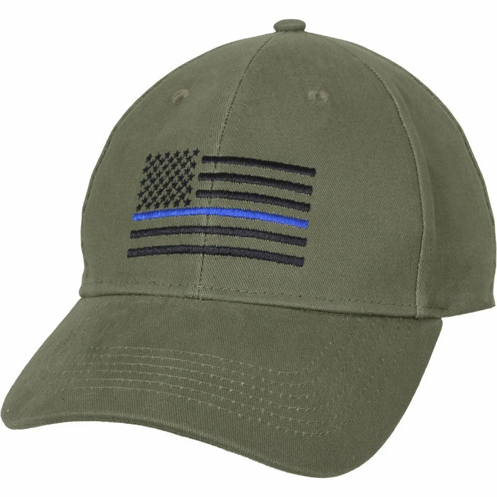 Rothco Olive Drab - Support The Police Blue Line Flag Adjustable Low Profile Cap Headwear 3 Rothco Olive Drab - Support The Police Blue Line Flag Adjustable Low Profile Cap Headwear