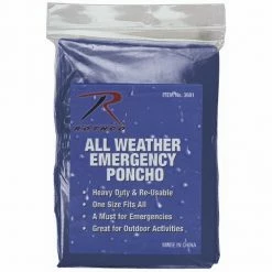 Army Navy Store Rainwear All Weather Emergency Poncho Pocket Size