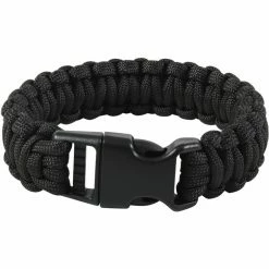 Rothco Paracord / Rope / Rappelling Gear Black - Deluxe Cobra Weave Paracord Bracelet