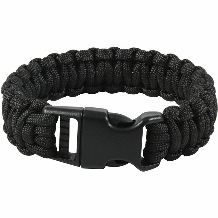 Rothco Paracord / Rope / Rappelling Gear Black - Deluxe Cobra Weave Paracord Bracelet 3 Rothco Paracord / Rope / Rappelling Gear Black - Deluxe Cobra Weave Paracord Bracelet