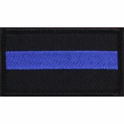 Rothco Patches Thin Blue Line Law Enforcement Hook & Loop Patch 1 7/8" X 3 3/8"