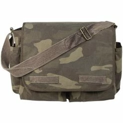 Rothco Woodland Camouflage - Vintage Army Messenger Bag