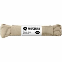 Rothco Tan - Polyester 550 LB Tested 100 Feet Paracord Rope