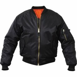Rothco Jackets / Coats Kids Black - Air Force MA-1 Bomber Flight Jacket