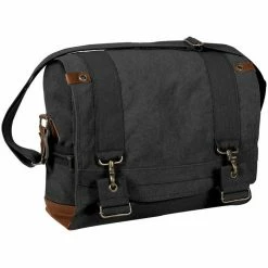 Rothco Black - Military Vintage B-15 Pilot Messenger Bag