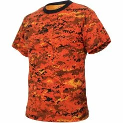 Rothco Shirts Digital Orange Camouflage - Military T-Shirt