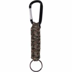 Rothco Woodland Camouflage - Tactical Survival Paracord Carabiner Key Chain