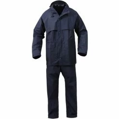 Rothco Navy Blue - Microlite 2-Piece Pants Shirt Lightweight Rain Suit