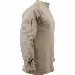 Rothco Shirts Khaki - Military Tactical Lightweight Flame Resistant Combat Shirt