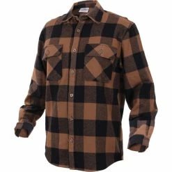 Rothco Brown Black - Buffalo Plaid Extra Heavyweight Brawny Flannel Shirt Shirts