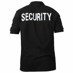 Rothco Black - Two Sided Law Enforcement SECURITY Golf Shirt Shirts