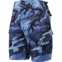 Rothco Sky Blue Camouflage - Military Cargo BDU Shorts - Polyester Cotton Twill