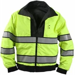 Rothco Yellow To Black - Reversible Water Resistant High-Visibility Uniform Jacket Jackets / Coats